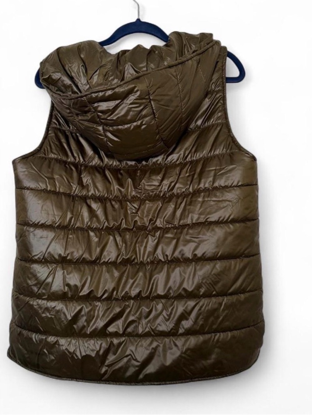 Zara Women’s Olive Vest w/ Hood - SIZE M